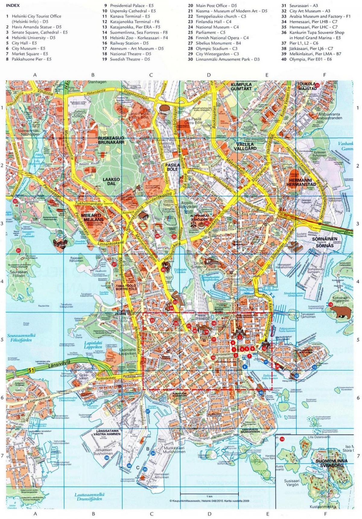 Mapa zabytków Helsinek
