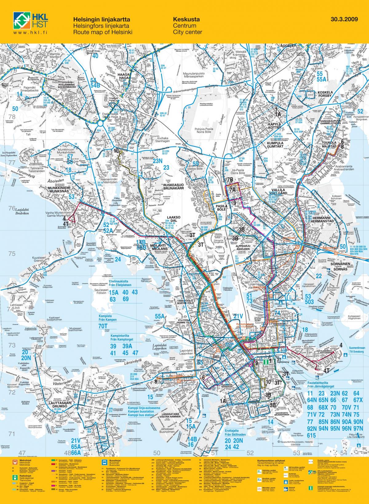 Mapa dworca autobusowego w Helsinkach