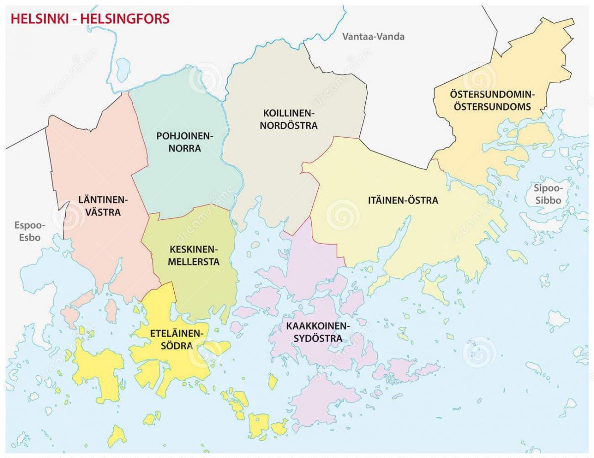 Mapa dzielnicy Helsinki