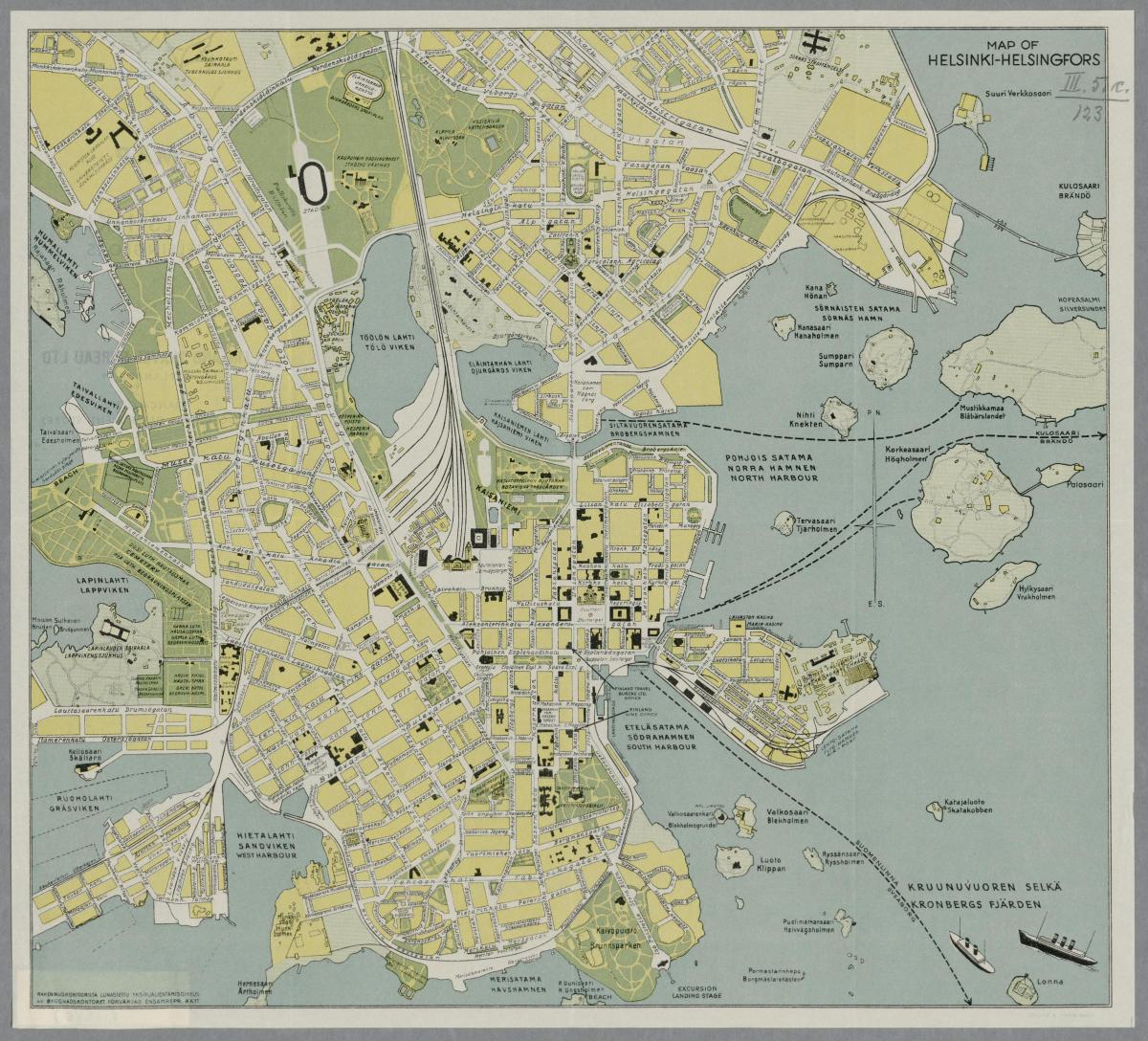 Historyczna mapa Helsinek
